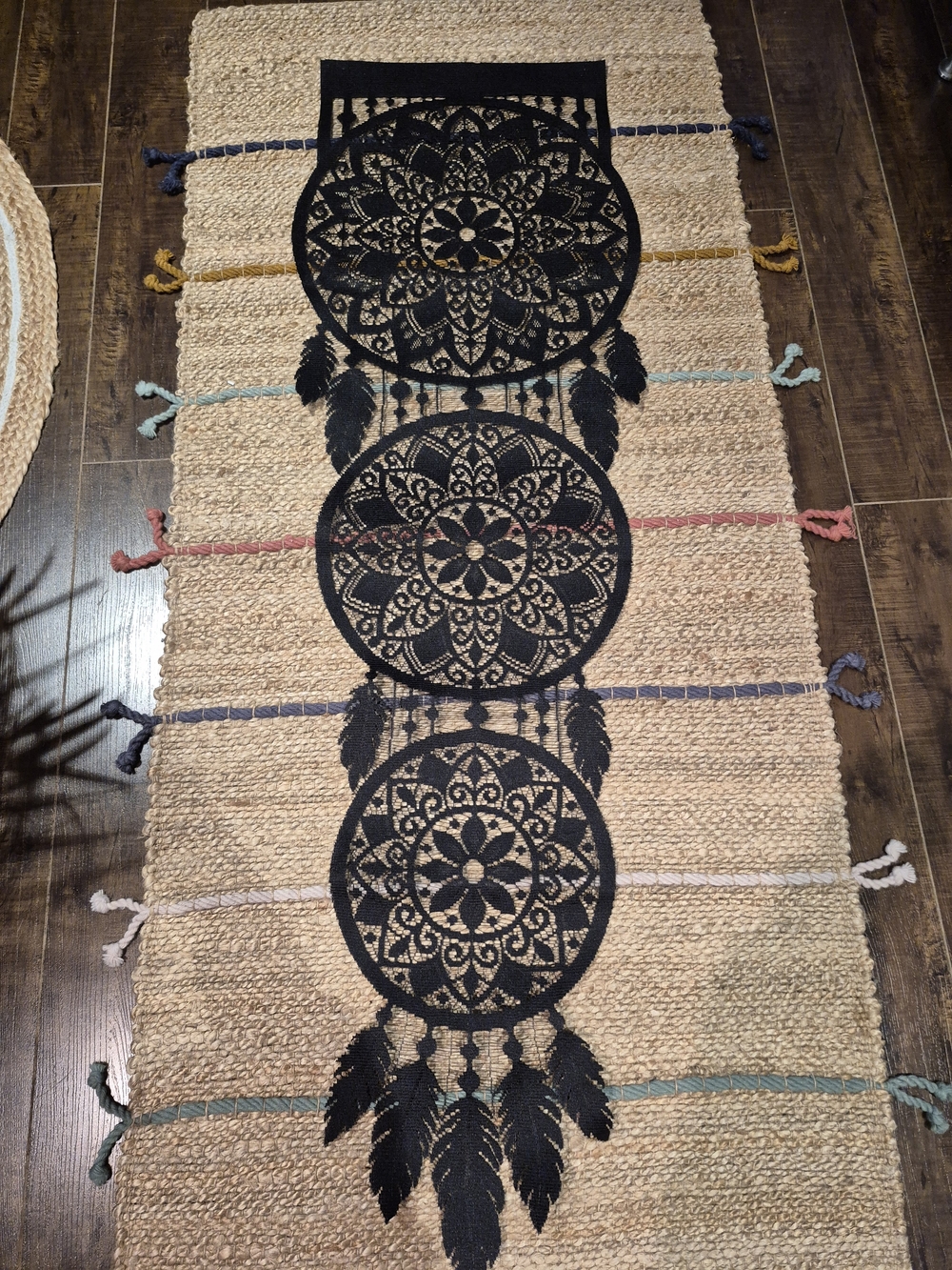 Boho Dreamcatcher Jute Runner Rug